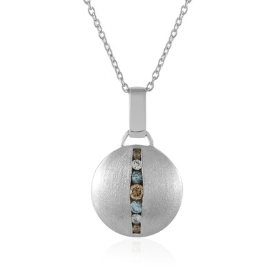 I2 Champagne Diamond Silver Necklace (KM by Juwelo)