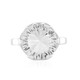 White Quartz Silver Ring