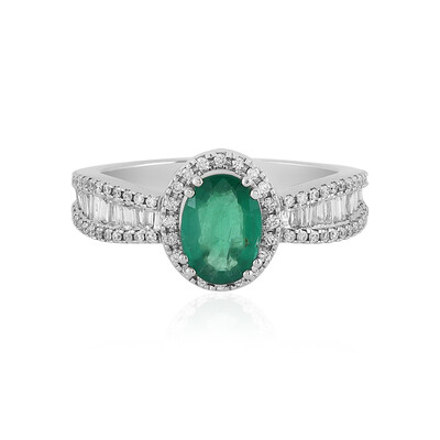 18K Zambian Emerald Gold Ring