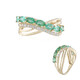 9K Russian Emerald Gold Ring