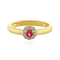 Pink Spinel Silver Ring