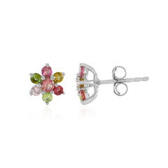 Fancy Tourmaline Silver Earrings
