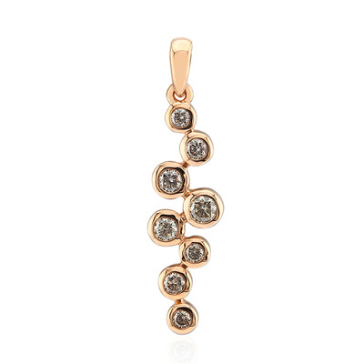 9K SI1 Argyle Rose De France Diamond Gold Pendant (Annette)
