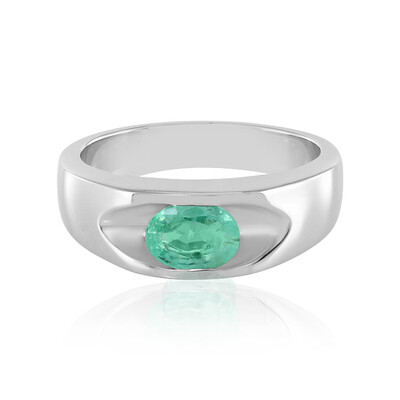 Colombian Emerald Silver Ring
