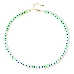 Green Ethopian Opal Silver Necklace (Adela Silber)