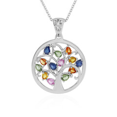Green Sapphire Silver Necklace