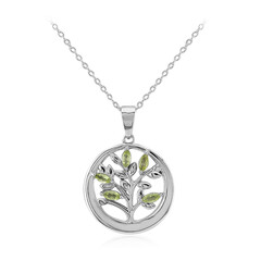 Burmese Peridot Silver Necklace