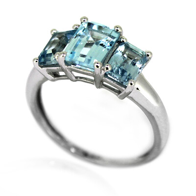 Sky Blue Topaz Silver Ring