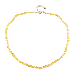 Yellow Beryl Silver Necklace (Adela Silber)