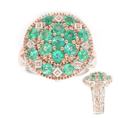 Zambian Emerald Silver Ring (Gems en Vogue)
