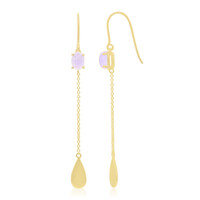 Lavender Jade Silver Earrings