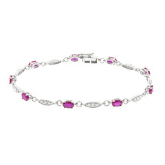 14K AAA Mozambique Ruby Gold Bracelet (CIRARI)