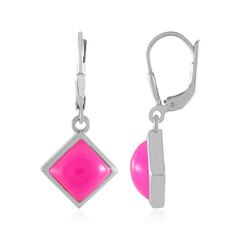 Raspberry Chalcedony Silver Earrings