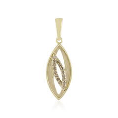 9K I2 Champagne Diamond Gold Pendant (de Melo)