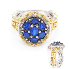 Cobalt Spinel Silver Ring (Gems en Vogue)