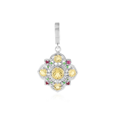 Yellow Beryl Silver Pendant