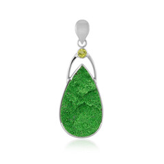 Uvarovite Silver Pendant