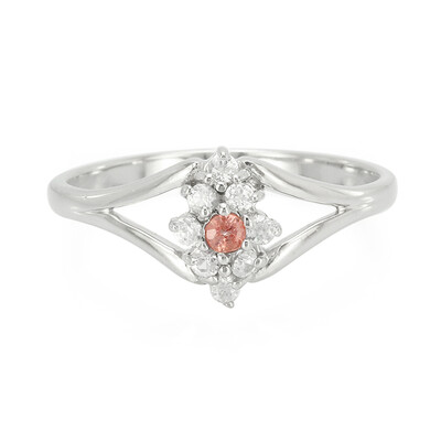 Padparadscha Sapphire Silver Ring