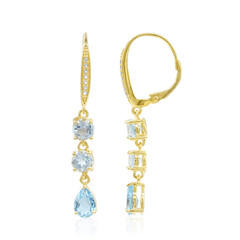 Swiss Blue Topaz Silver Earrings