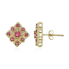 9K Pink Tourmaline Gold Earrings (Adela Gold)