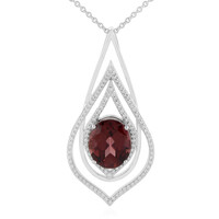 14K Red Zircon Gold Necklace (de Melo)