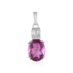 Pink Flouorite Silver Pendant