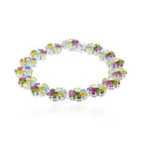 Rhodolite Silver Bracelet