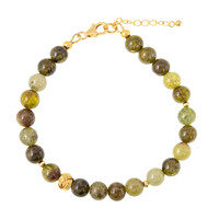 Grossular Garnet Silver Bracelet