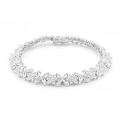 White Topaz Silver Bracelet