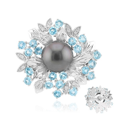 Tahitian Pearl Silver Brooch (TPC)