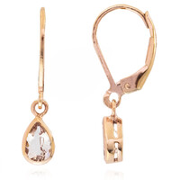 Morganite Silver Earrings