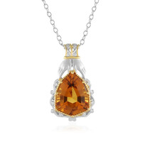 Madeira Citrine Silver Necklace (Gems en Vogue)