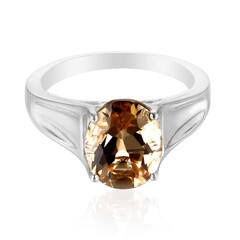 Champagne Quartz Silver Ring