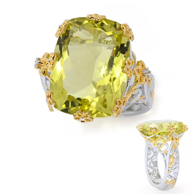 Ouro Verde Quartz Silver Ring (Gems en Vogue)