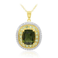 Moldavite Silver Necklace
