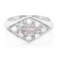 Pink Cuprian Tourmaline Silver Ring