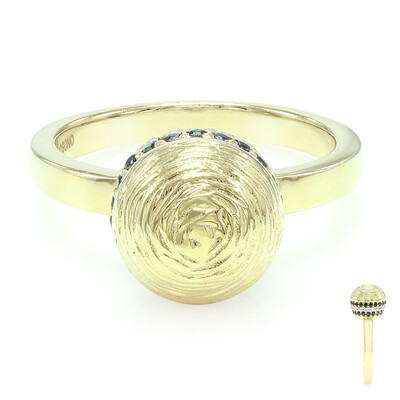 Black Spinel Silver Ring (MONOSONO COLLECTION)