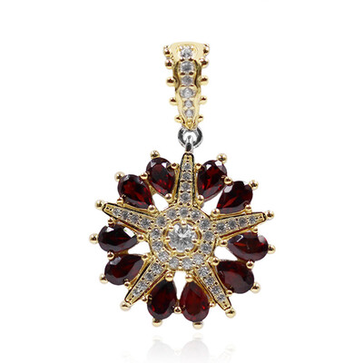 Mozambique Garnet Silver Pendant (Dallas Prince Designs)