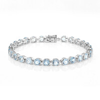 Sky Blue Topaz Silver Bracelet