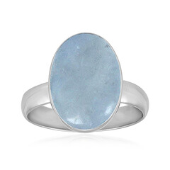 Brazilian Aquamarine Silver Ring (Bali Barong)