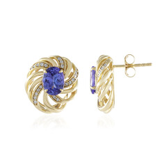 14K AAA Tanzanite Gold Earrings (de Melo)