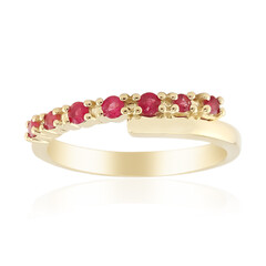 18K Red Beryl Gold Ring