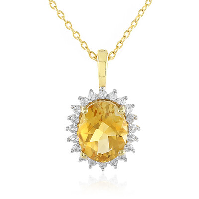 Citrine Silver Necklace