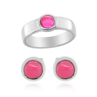 Pink Ethiopian Opal Silver Ring