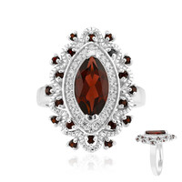 Garnet Silver Ring