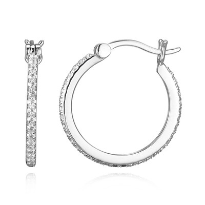 White Topaz Silver Earrings