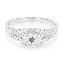 Padparadscha Sapphire Silver Ring