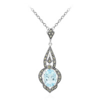 Sky Blue Topaz Silver Necklace