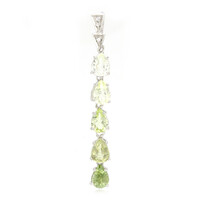 Cuprian Tourmaline Silver Pendant