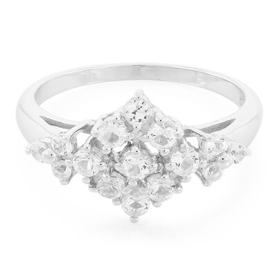 White Topaz Silver Ring